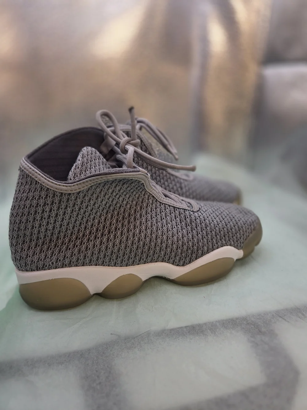Jordan Air Jordan Horizon Mid Gray Mesh Lace Up Men's Sneaker 823581-013